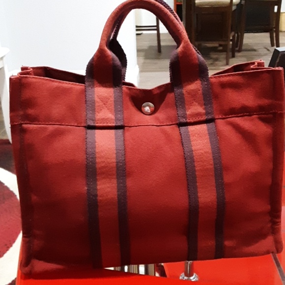 hermes canvas beach bag